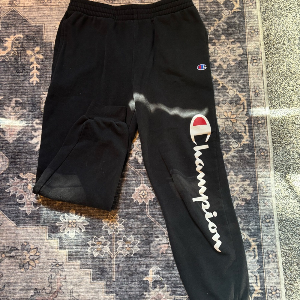 Champion Black Athletic Sweatpants kids